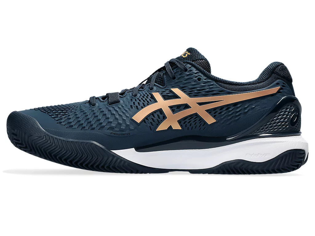 Asics Gel Resolution 9 Clay Azul Frances Dorado