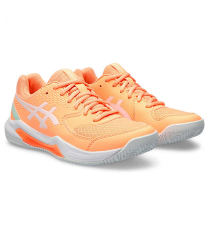 Asics Gel Dedicate 8 Padel Naranja Blanco Mujer