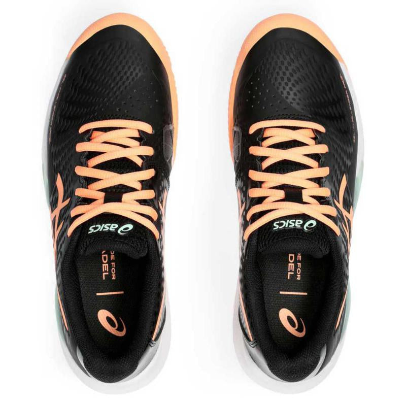 Asics Gel Challenger 14 Padel Negro Naranja Mujer