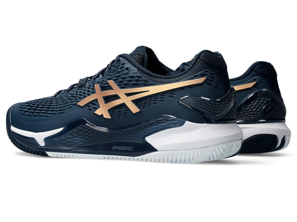 Asics Gel Resolution 9 Clay Azul Francés Dorado