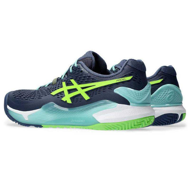 Asics Gel Resolution 9 Padel Azul Lima Electrico