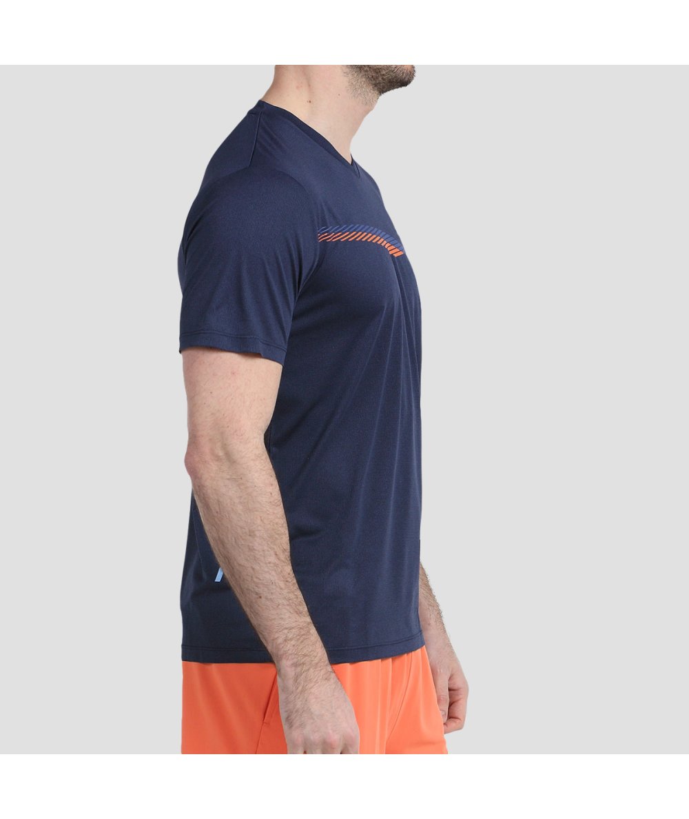 Camiseta Bullpadel Letra Azul Marino Vigore