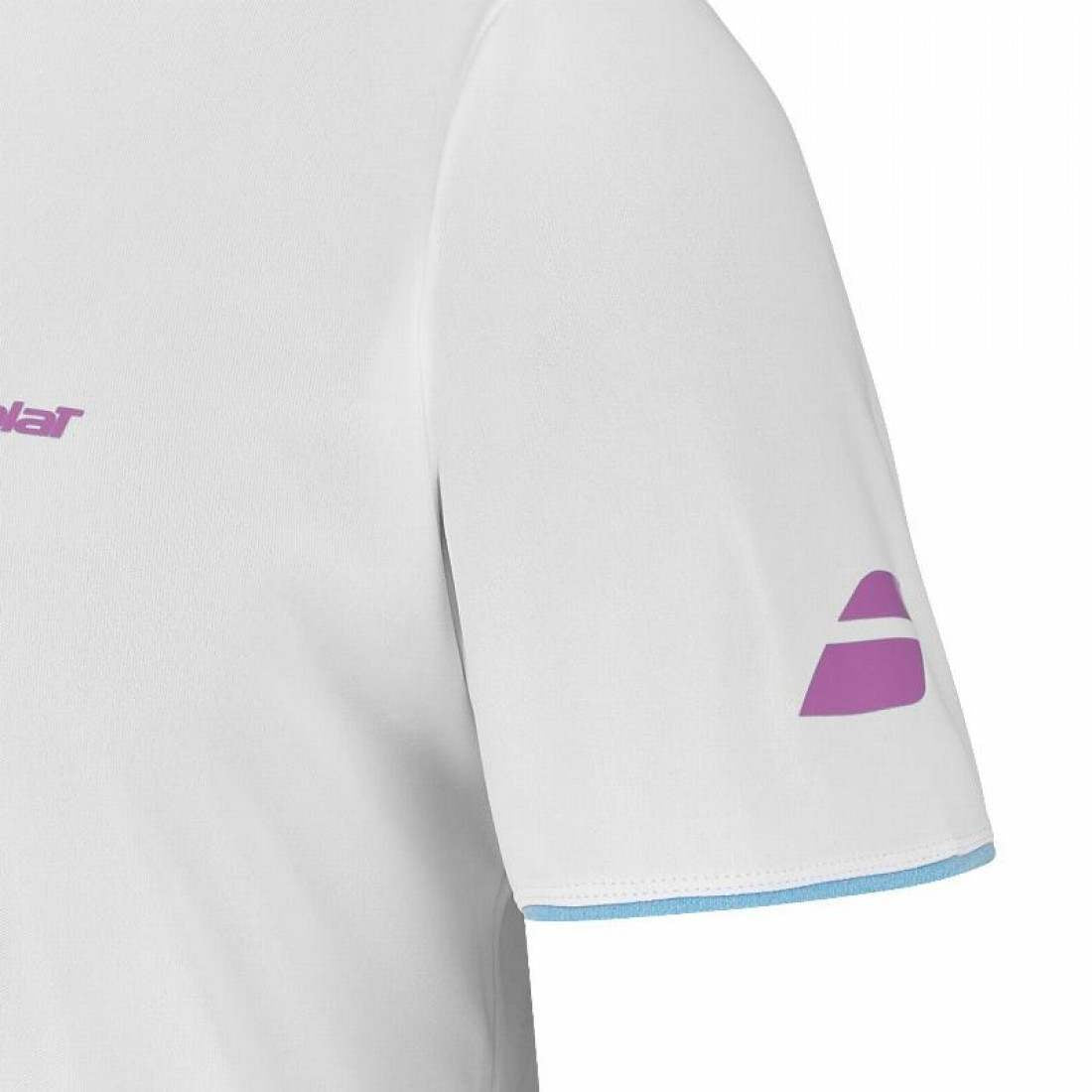 Camiseta Babolat Juan Lebron Blanco Rosa
