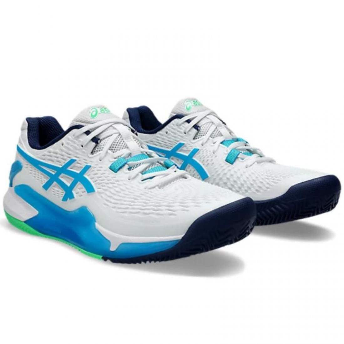 Zapatillas Asics Gel Resolution 9 Clay Blanco Aqua