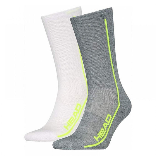 Calcetines Head Performance Crew Blanco Gris (2-Pack)