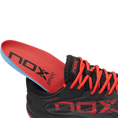 Zapatillas Nox At10 Lux Negro Rojo