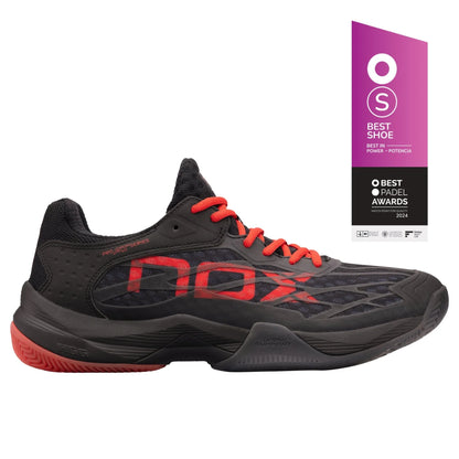 Zapatillas Nox At10 Lux Negro Rojo