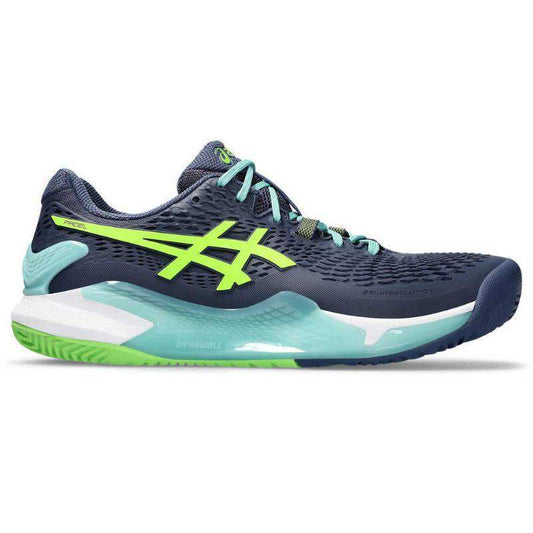 Asics Gel Resolution 9 Padel Azul Lima Electrico