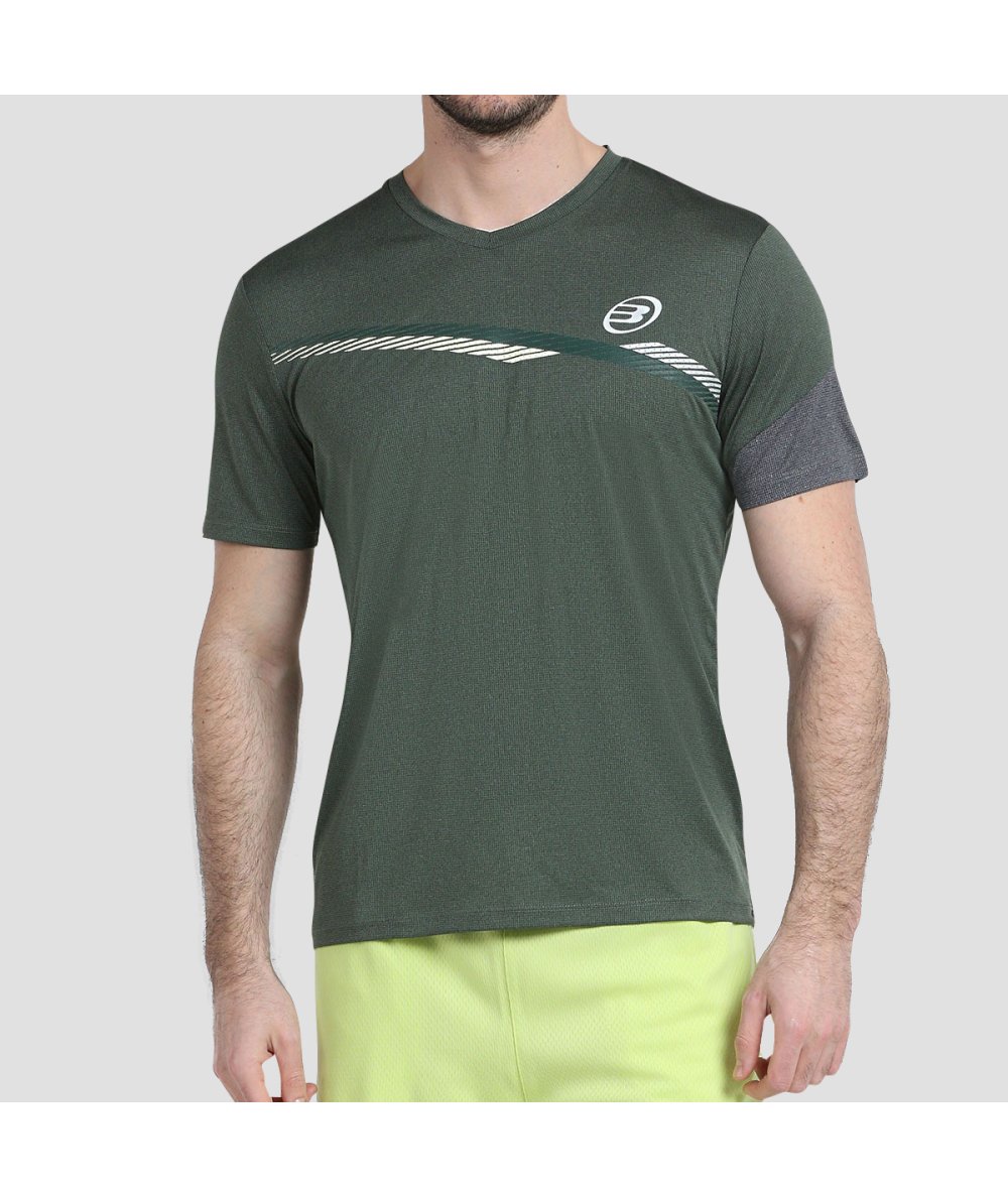 Camiseta Bullpadel Letra Verde Oliva Vigore